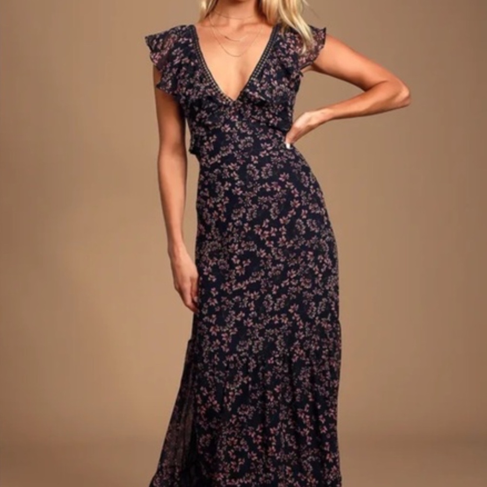 Lulus Navy Maxi Dress
